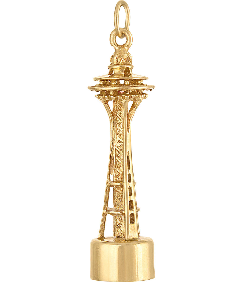 Vintage Seattle Space Needle 14k Gold Charm